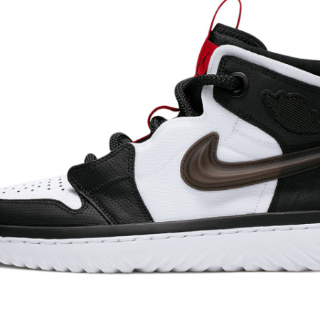 Nike Sko Air Jordan 1 High React Sort Hvid Gym Rød